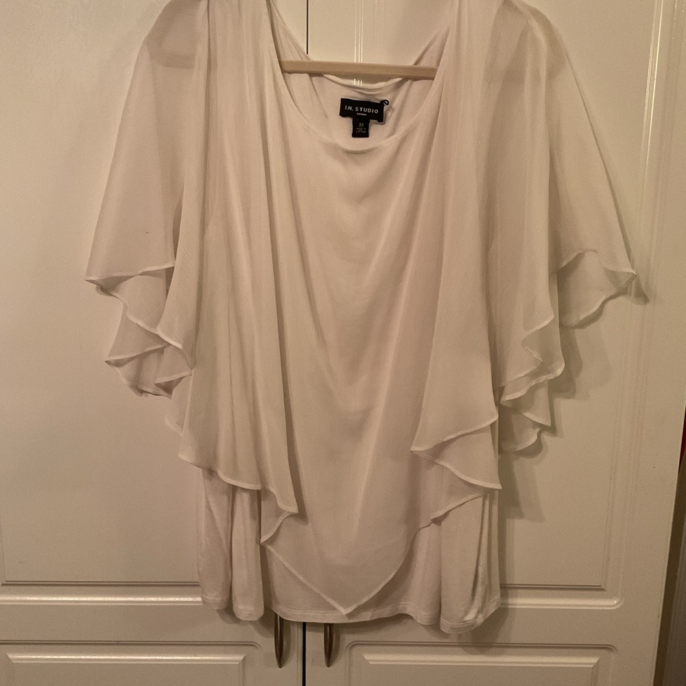 I.N. Studio Cream Women's Blouse